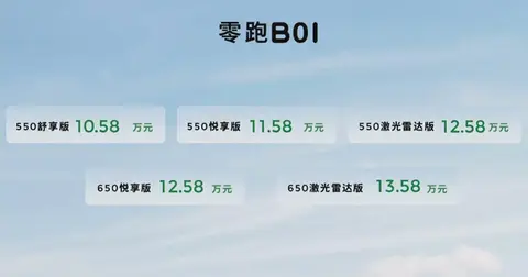 零跑B01开始预售了，10万多起价对标小鹏M03